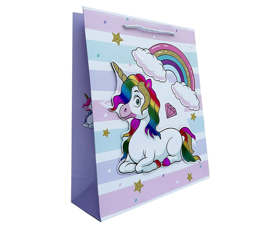Gift bag A3 unicorn 30X41,5X12 cm., 1 pcs